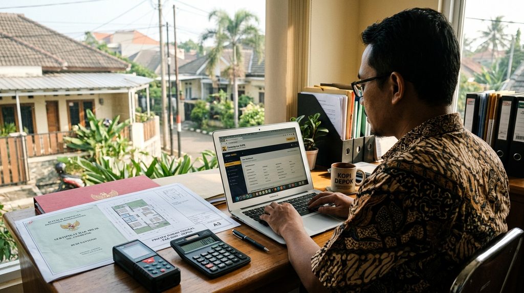 Pemilik rumah memeriksa biaya urus imb depok 2025 melalui SIMBG