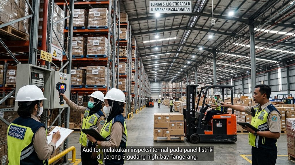 Simulasi Biaya SLF Gudang — visual utama gudang
