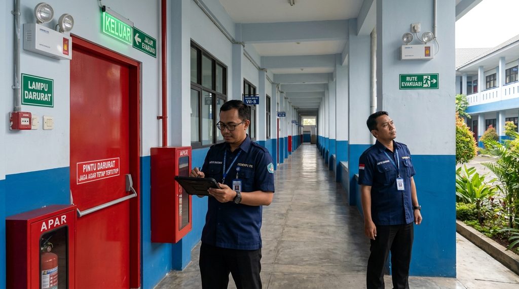 Simulasi Biaya SLF Sekolah — visual utama sekolah