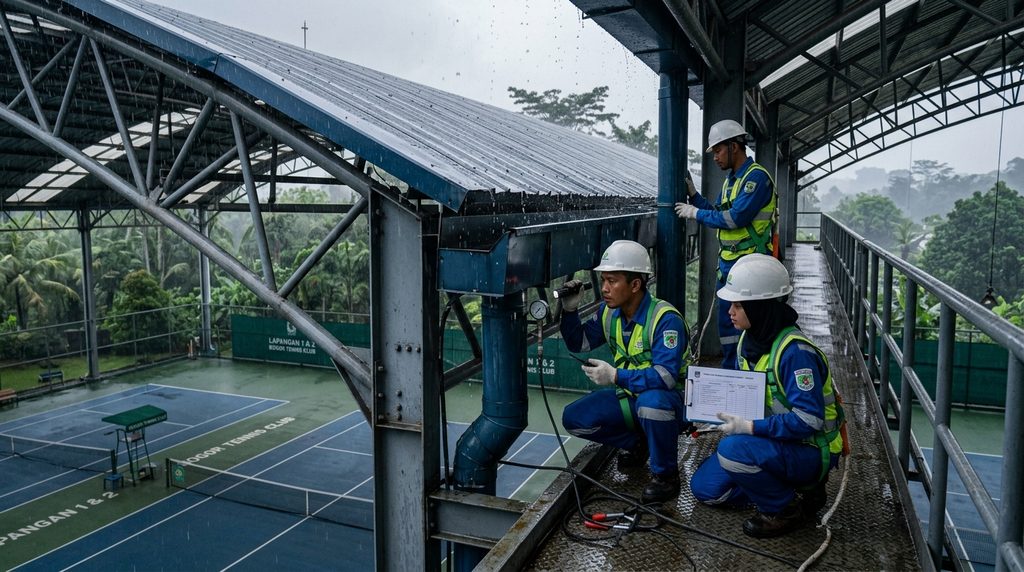 Simulasi Biaya PBG IMB untuk lapangan tenis