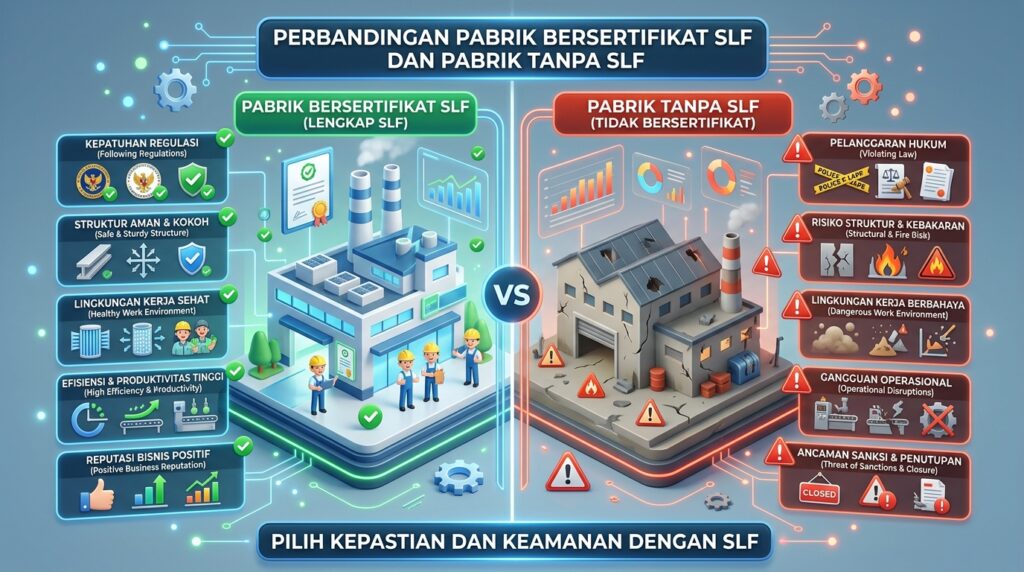 Dampak Mengabaikan SLF Pemilik Pabrik terhadap operasional