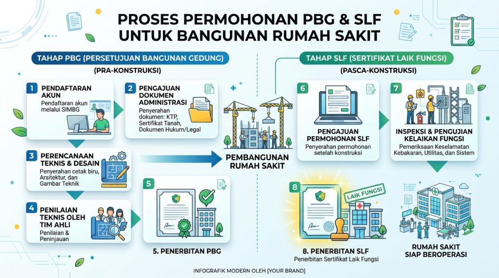 Tahapan mengatasi risiko Mengabaikan PBG IMB Pemilik rumah sakit