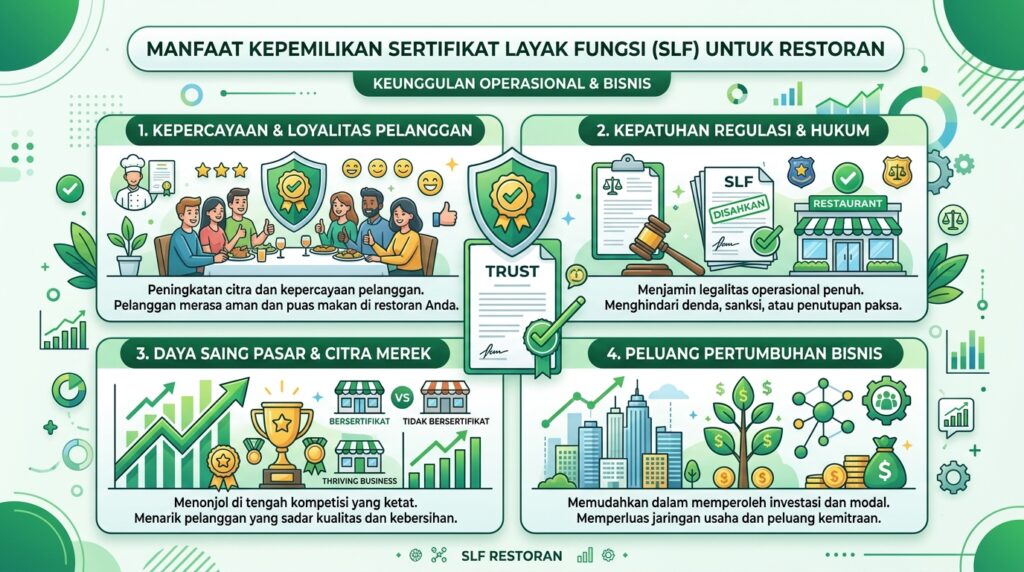 Manfaat kepemilikan sertifikat bagi Pemilik Restoran SLF 