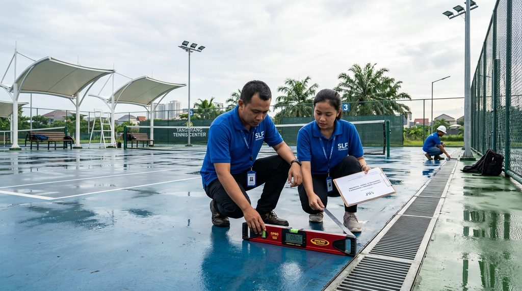SLF Lap Tennis Tangerang — lapangan tenis Tangerang