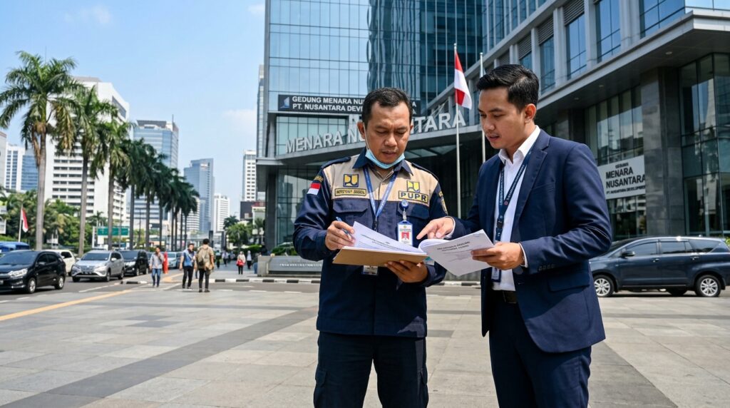 Inspeksi kelayakan bangunan terkait Hukum Mengurus SLF di gedung komersial