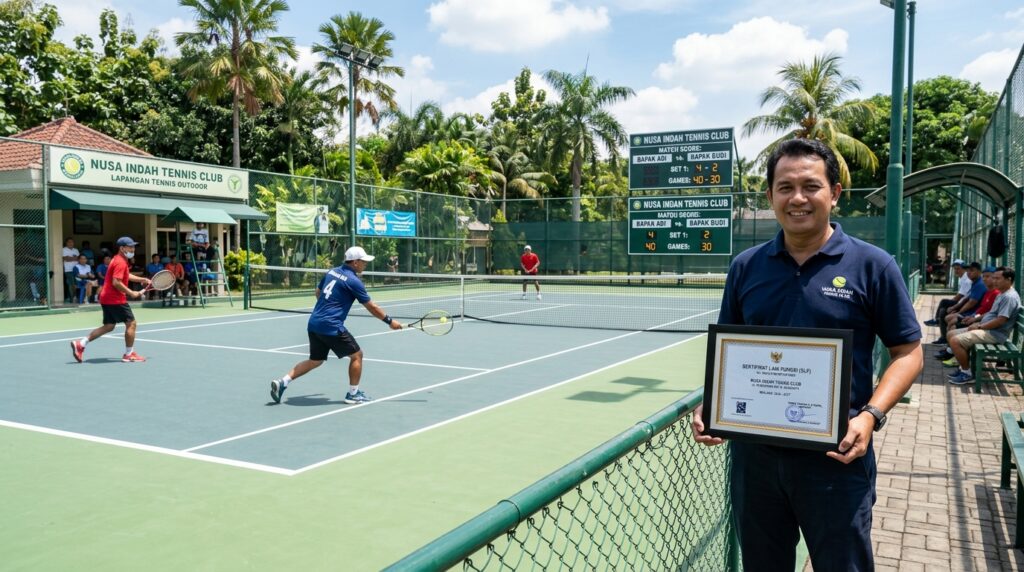 Pemilik Lap Tennis SLF untuk operasional fasilitas legal