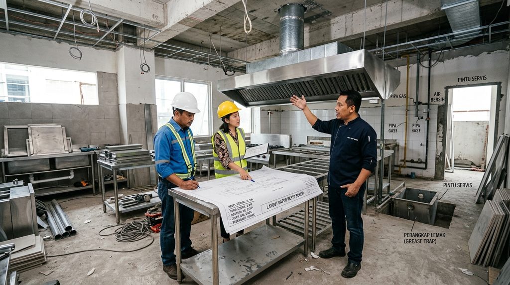 Simulasi Biaya PBG IMB — visual utama restoran