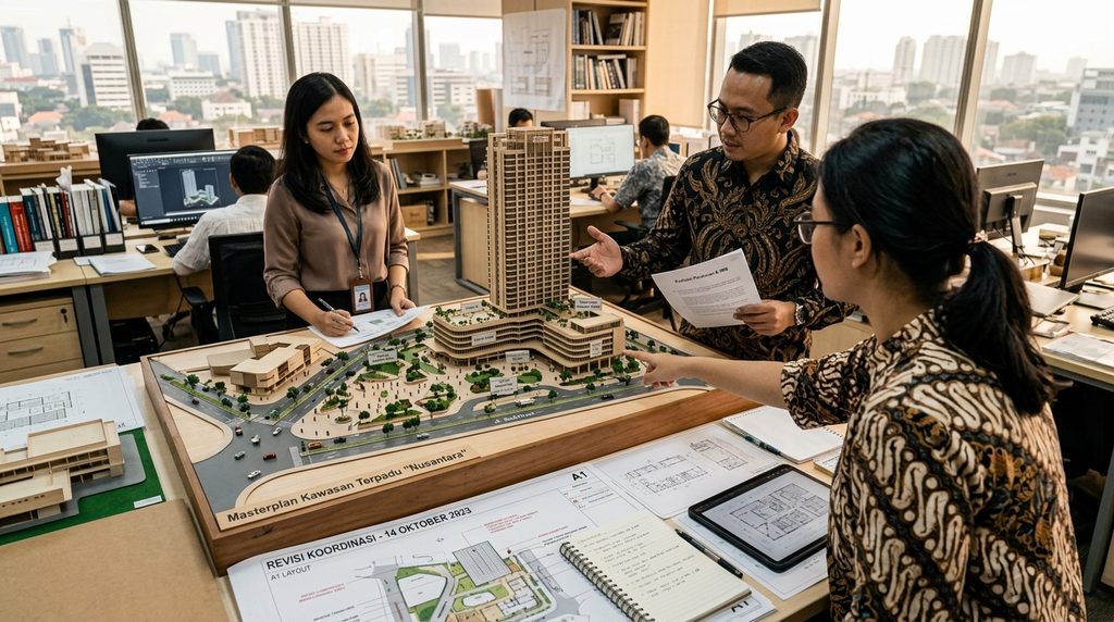 persyaratan pbg industri — review masterplan mixed use tahap koordinasi revisi