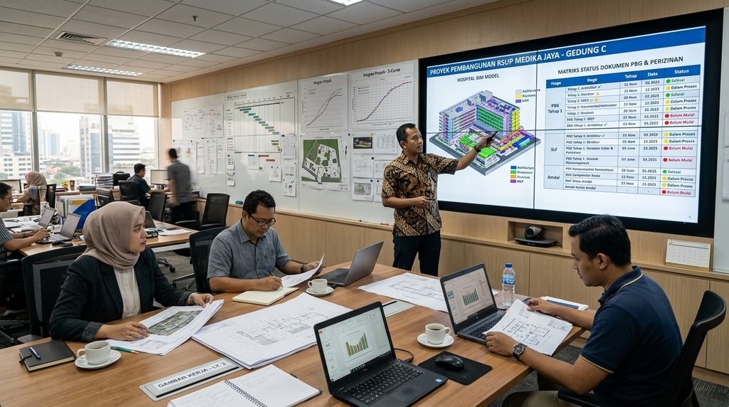 konsultan pbg rumah sakit dalam koordinasi rencana teknis