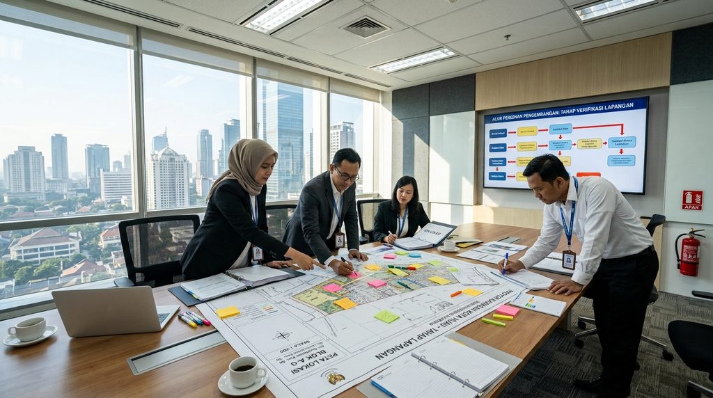 jasa pbg gedung pemerintah — rapat koordinasi dokumen tahap verifikasi lapangan