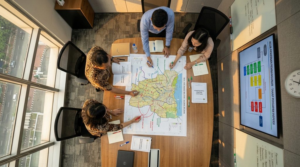 konsultan mixed use development — rapat koordinasi dokumen tahap persiapan inspeksi