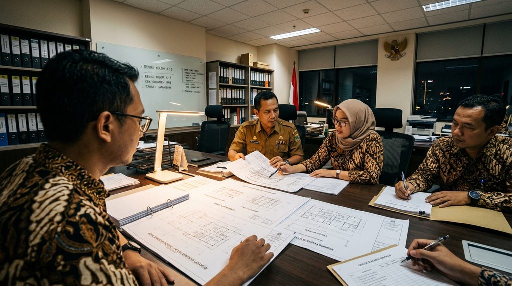 regulasi bangunan gedung terbaru — review dokumen gedung pemerintah tahap verifikasi lapangan