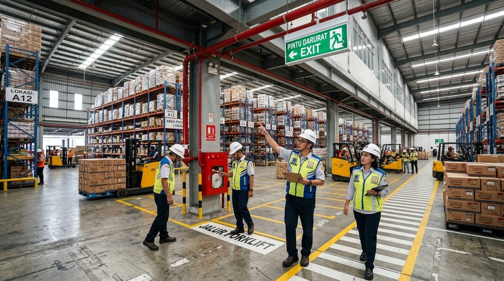 izin gedung pemerintah — inspeksi gudang tahap review desain 