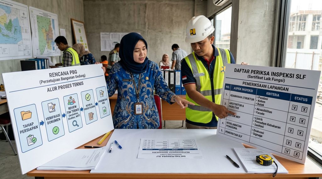 perbedaan pbg dan slf untuk kebutuhan legalitas dan pemeriksaan profesional