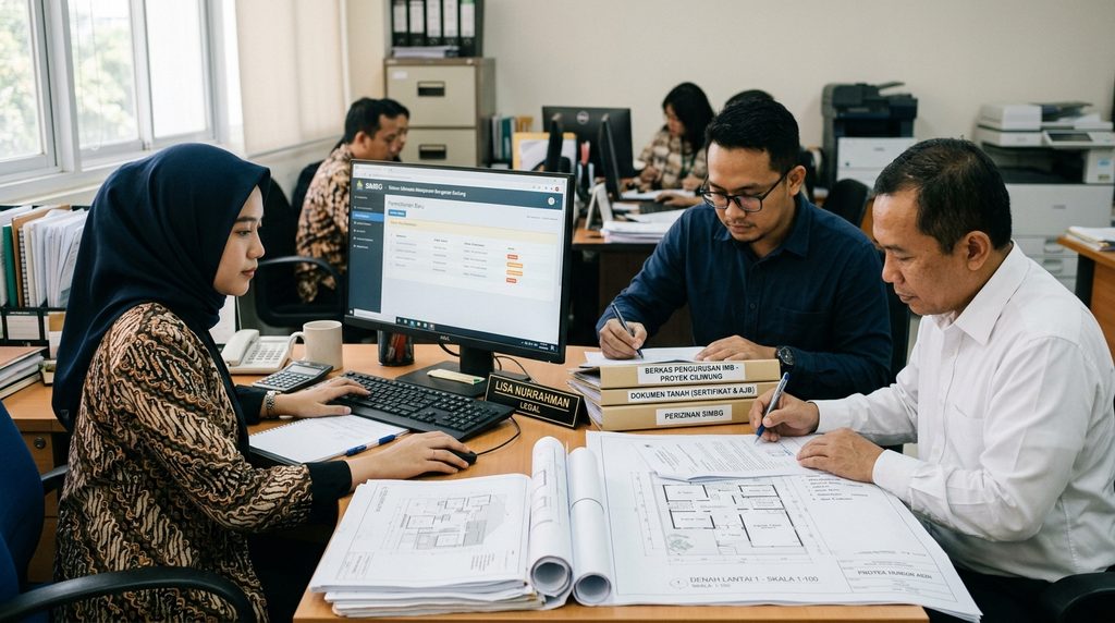 persyaratan pbg industri — pengendalian submission SIMBG tahap pra-pengajuan