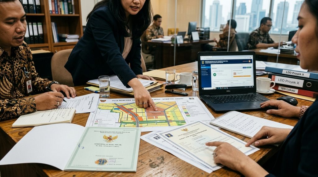 kesesuaian kegiatan pemanfaatan ruang untuk pemeriksaan proyek properti