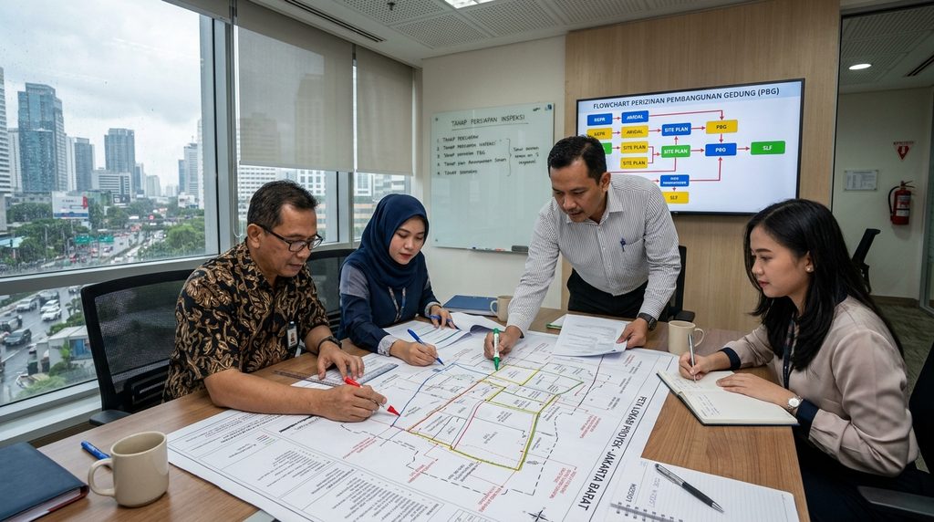 legalitas cluster perumahan — rapat koordinasi dokumen tahap persiapan inspeksi 