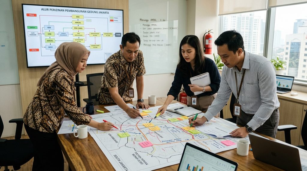 konsultan perizinan properti — rapat koordinasi dokumen tahap pra-pengajuan