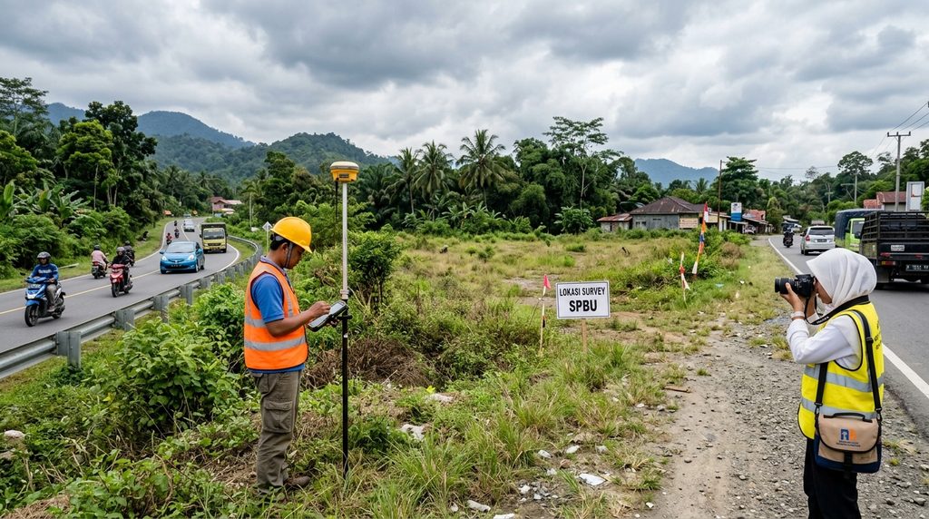 jasa kkpr spbu saat verifikasi koordinat dan batas lahan