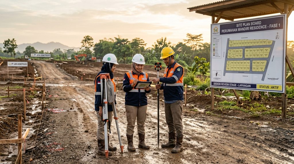 legalitas cluster perumahan — survei lahan proyek tahap review desain