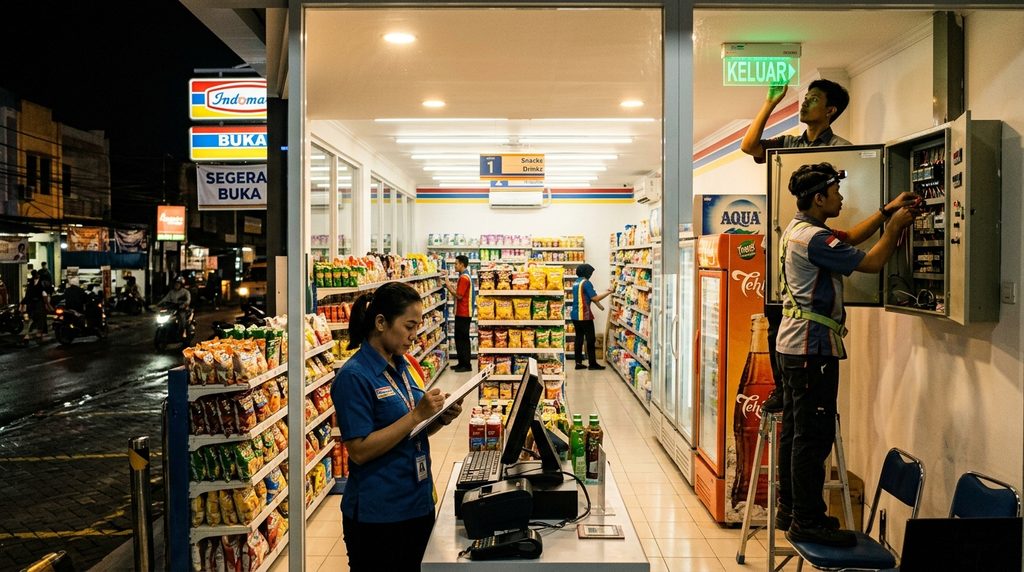  izin minimarket dalam pemeriksaan bangunan sebelum pembukaan