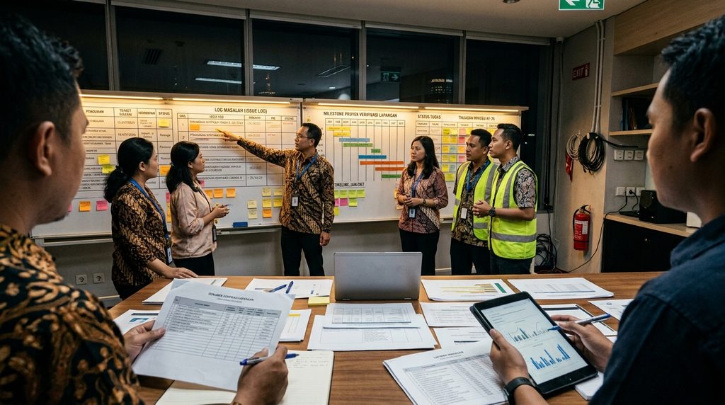 jasa konsultan perizinan bangunan — war room perizinan tahap verifikasi lapangan