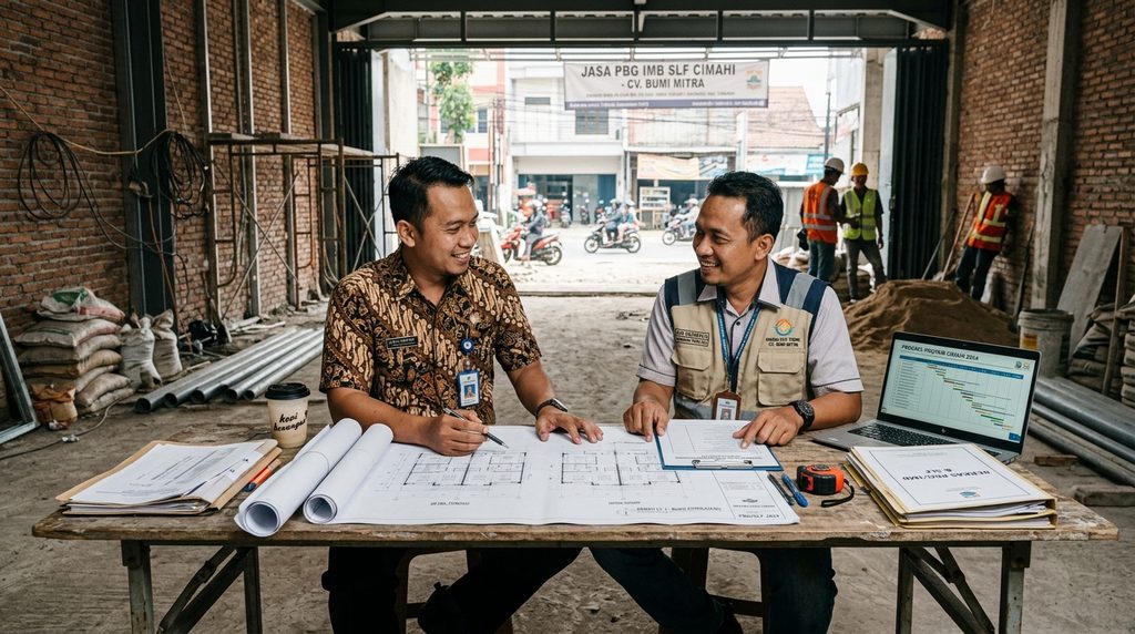 jasa pbg imb slf cimahi - persiapan dokumen dan koordinasi proyek di Cimahi