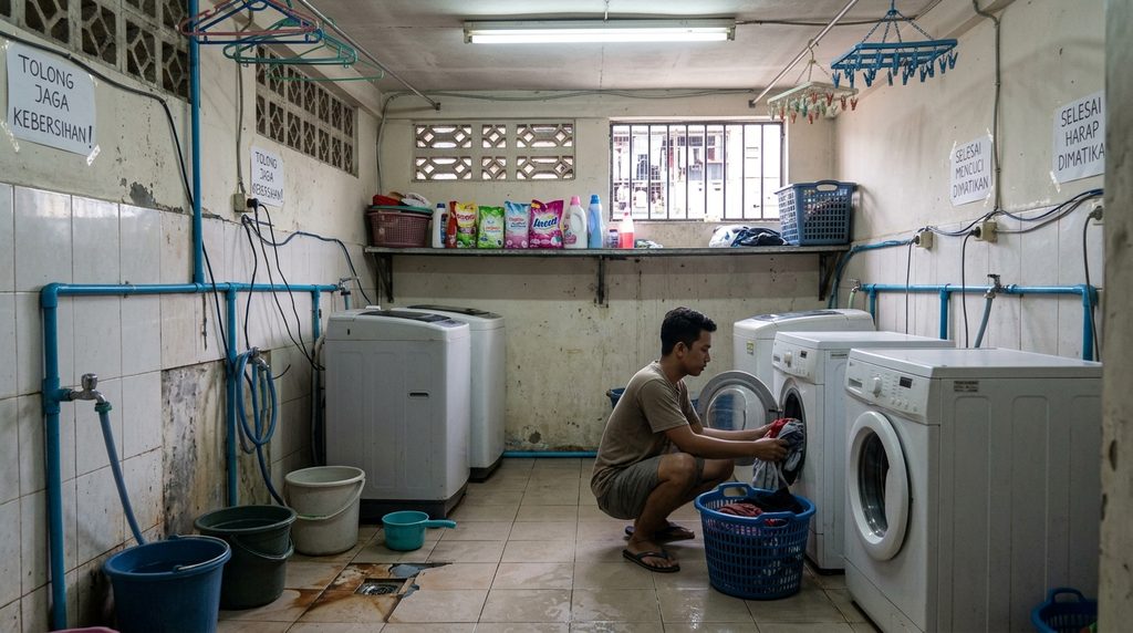 jasa pbg cikarang kost dengan visual rumah kost yang menonjolkan kesiapan dokumen dan kondisi teknis.